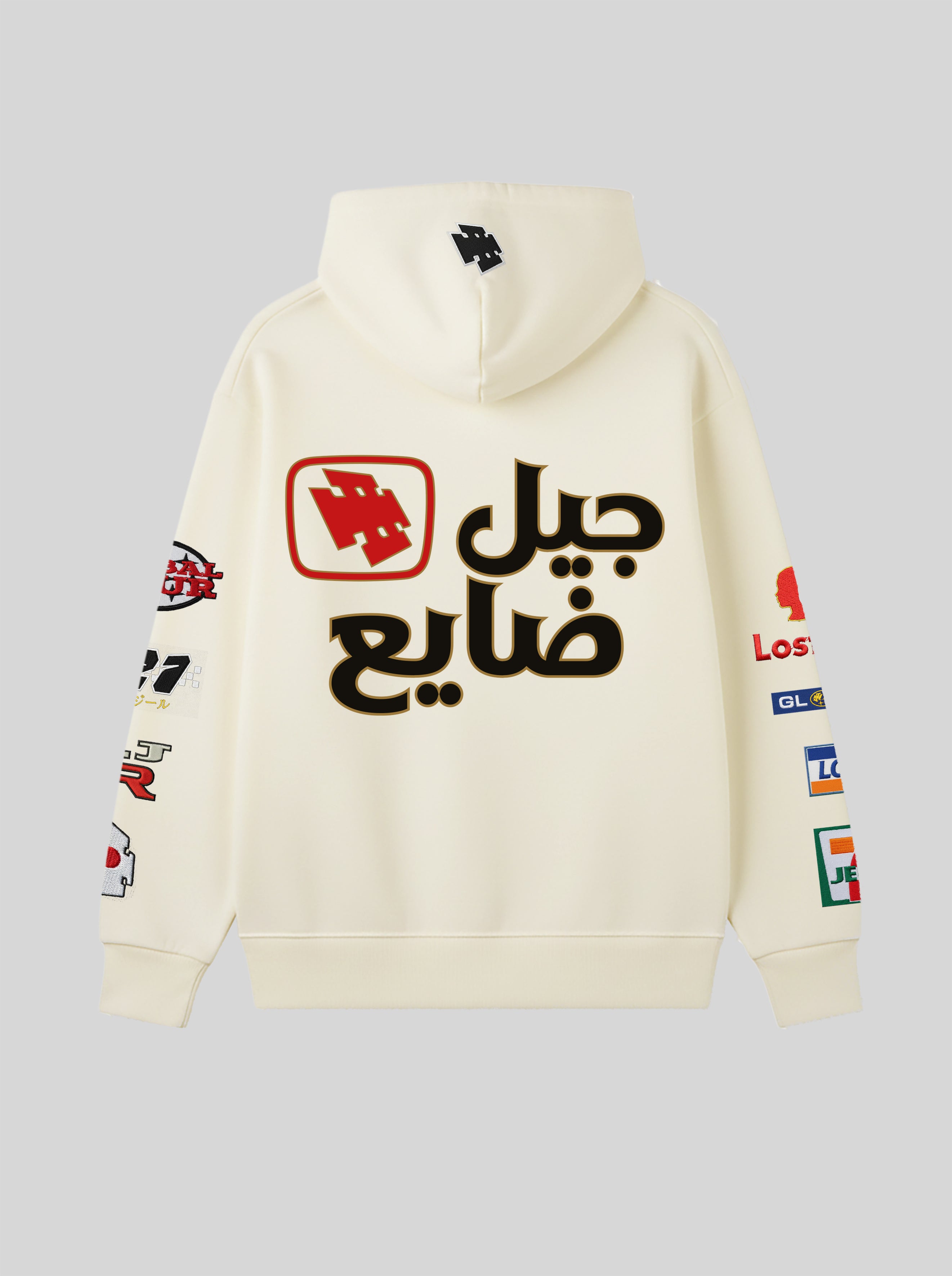 トップス NON TOKYO COLLEGE PUFF SWEAT Tokyo Hoodie (Cream) – Lostjeel