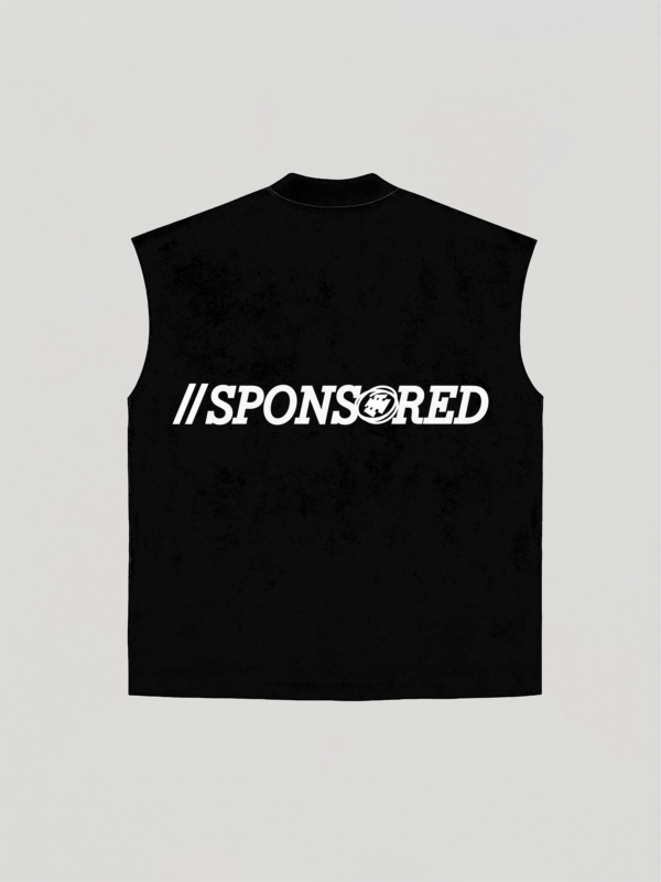 Sleeveless SPONSORED (black) - Image 2